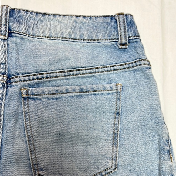 Forever 21 cotton denim cut off shorts petite size 25 light wash button fly - Picture 11 of 12